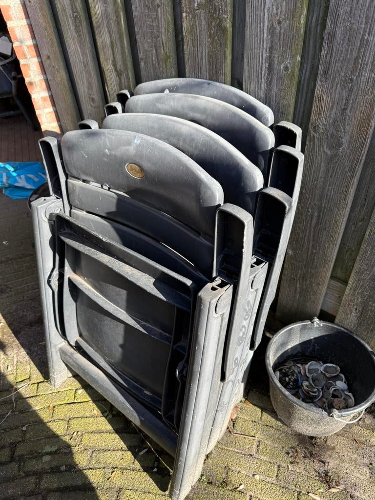 4 hartman stoelen, Tuin en Terras, Ophalen, Zo goed als nieuw, Kunststof