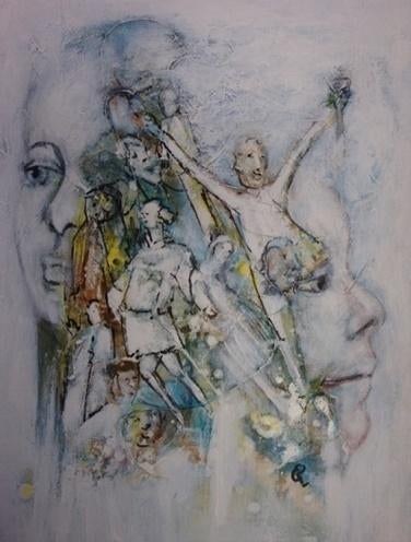 Kunsthandel Gennep - "Op Weg 2", Ophalen of Verzenden