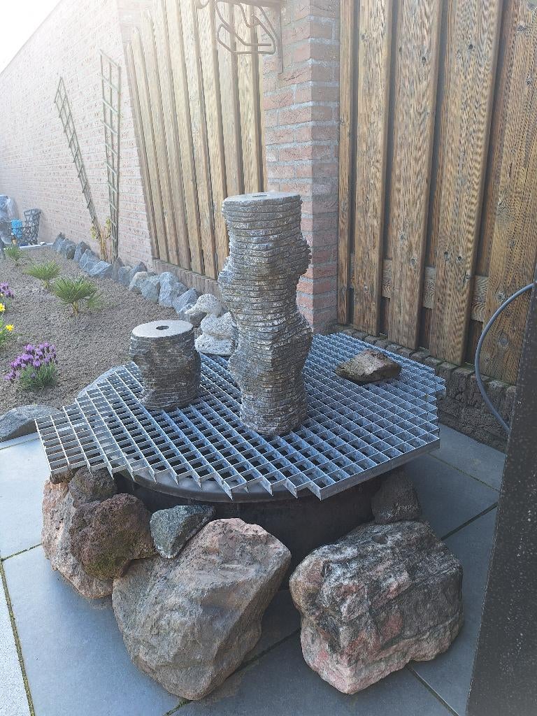 Hardsteen fontein, Tuin en Terras, Ophalen, Gebruikt, Hardsteen, Fontein