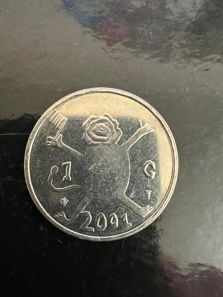 ‘Loeki-gulden’ 2001 Koningin Beatrix, Postzegels en Munten, Munten | Nederland, Ophalen of Verzenden, Koningin Beatrix, 1 gulden