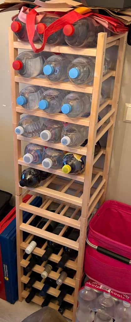 Houten wijnrek, Gebruikt, Ophalen of Verzenden, 25 flessen of meer, 75 cm of meer