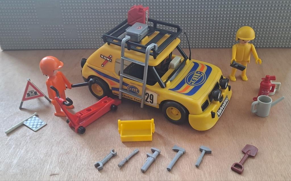 Playmobil set 3524 Hella Rallye auto, Ophalen of Verzenden, Gebruikt, Complete set