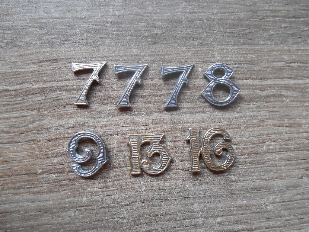 Vierdaagse cijfers oud type ZILVER 5 euro per stuk LEZEN, Ophalen of Verzenden, Landmacht, Nederland, Lintje, Medaille of Wings