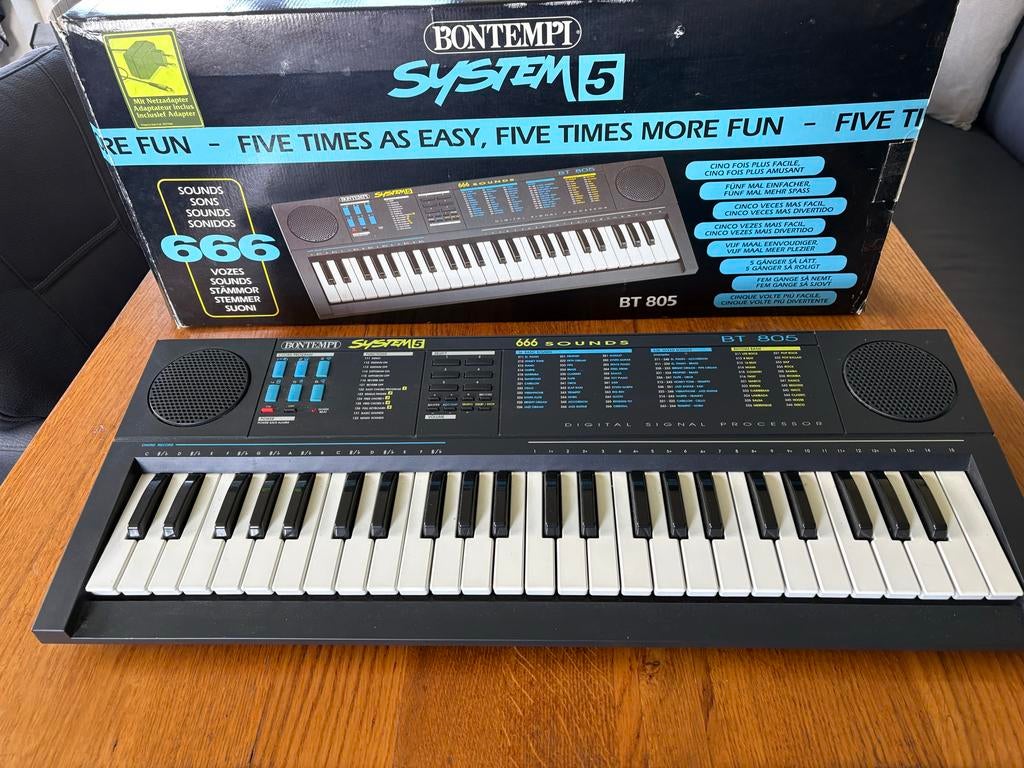 Bontempi System 5 (AT606) Digitaal Keyboard - Retro Jaren '9, Ophalen, Gebruikt, 49 toetsen, Overige merken