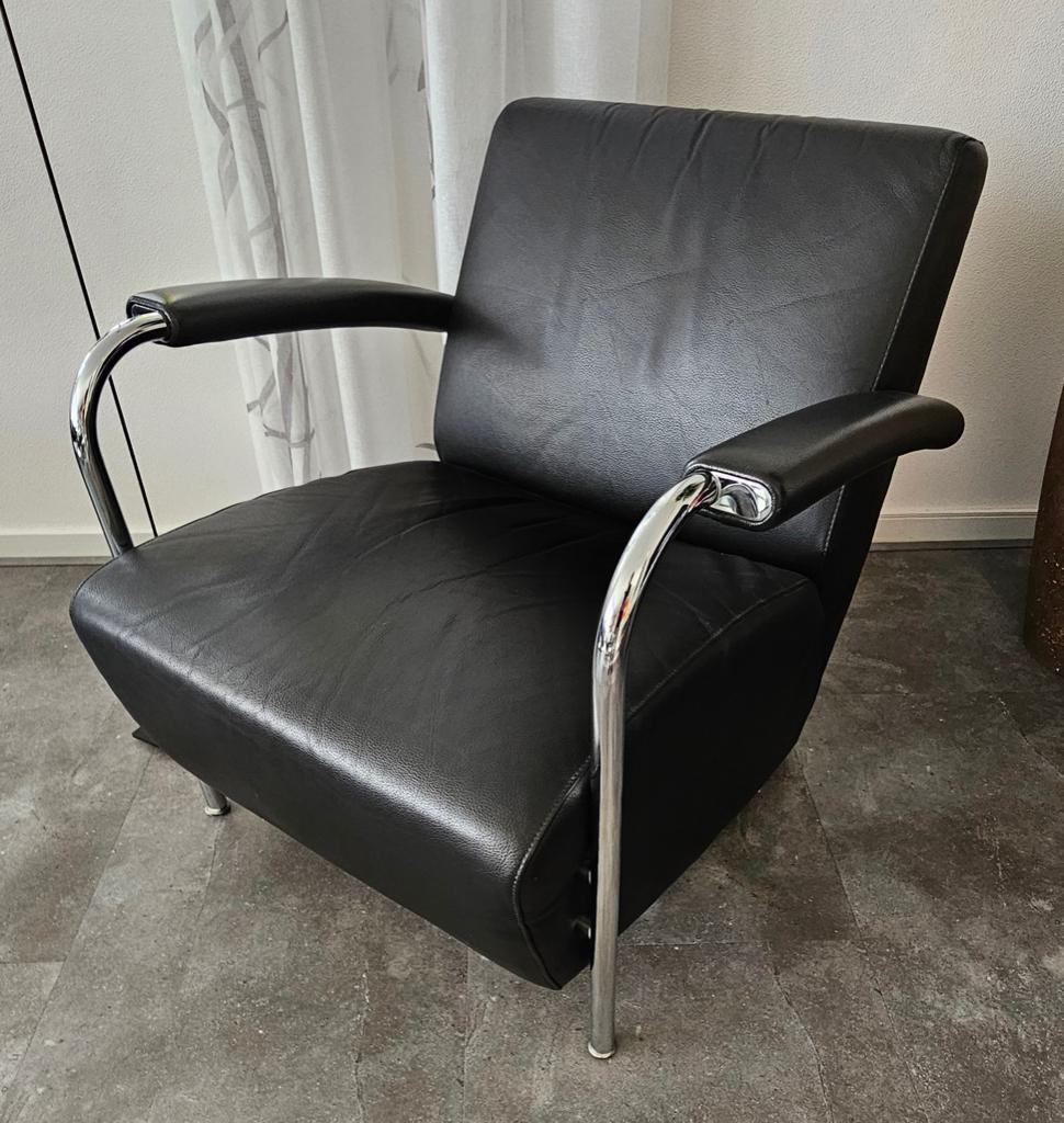 Fauteuil Leolux Scylla, Ophalen, Zo goed als nieuw, 50 tot 75 cm, Leer