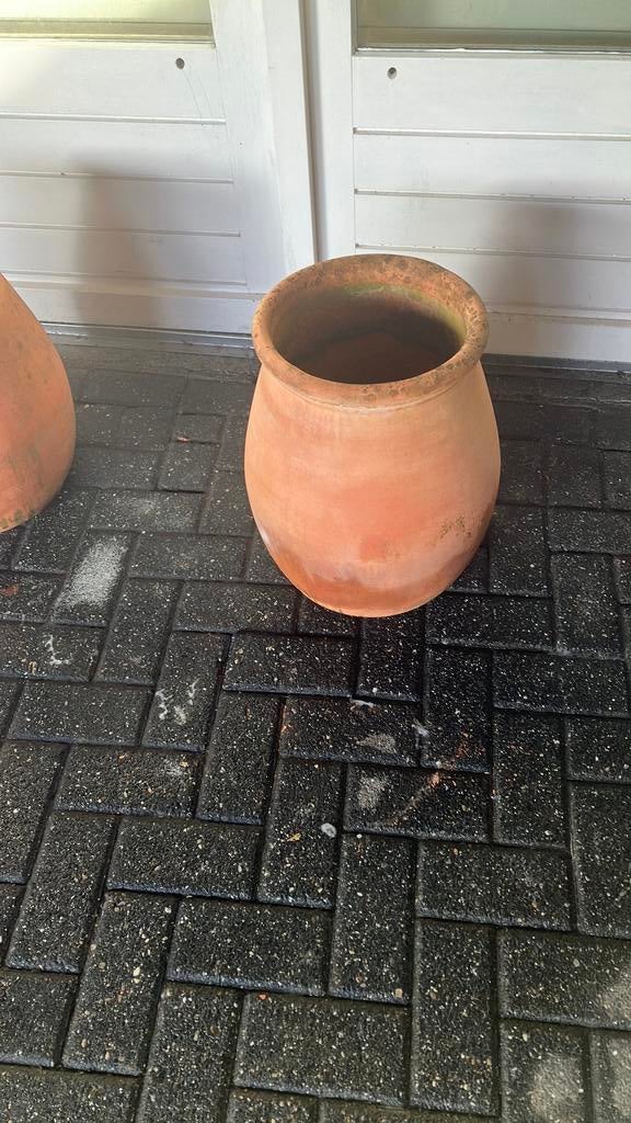 Terracotta grote bloempotten honingpot, Ophalen, Gebruikt, Rond, Steen