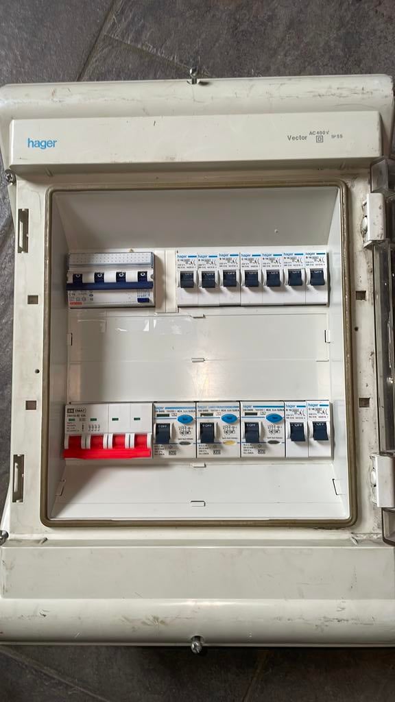 HAGER Vector 3 fase groepenkast, Ophalen of Verzenden, Gebruikt