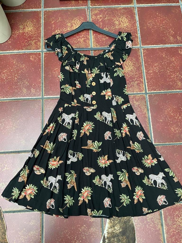 Hell Bunny Messina mini dress Maat M/UK12, Zwart, Nieuw, Ophalen of Verzenden, REGINA