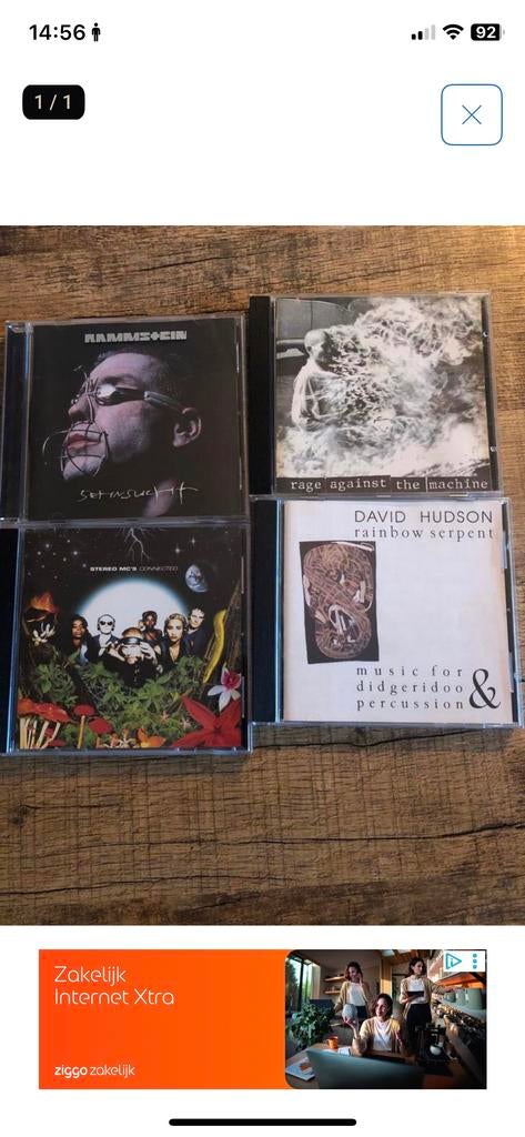 4x CD's: Rammstein, Rage Against the Machine, Stereo MC's, Ophalen of Verzenden, Zo goed als nieuw