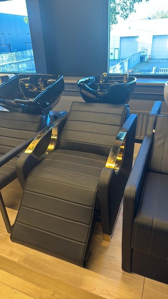 Wasunit GOLD massage voetsteun kapper elektrische NIEUW, Wasunit, Zwart, Nieuw, Leer