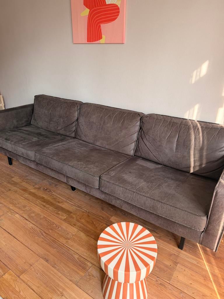 Grijs/zwarte bank van BePureHome, Ophalen, 250 tot 300 cm, Gebruikt, Driepersoons