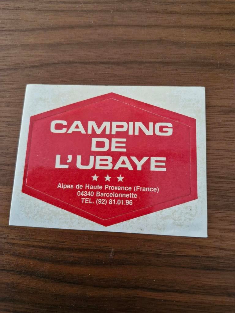 6365 Vintage Camping de l'Ubaye Sticker - Frankrijk, Ophalen of Verzenden