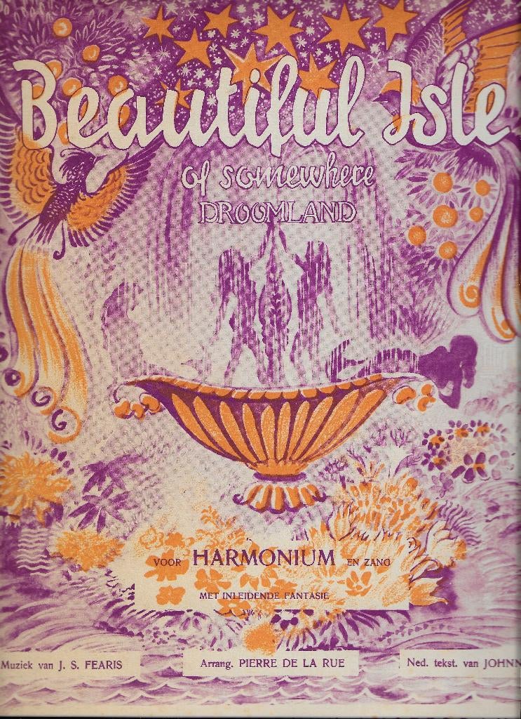 Bo98 bladmuziek beautiful isle voor  harmonium en zang, Overige instrumenten, Gebruikt, Ophalen of Verzenden, Artiest of Componist