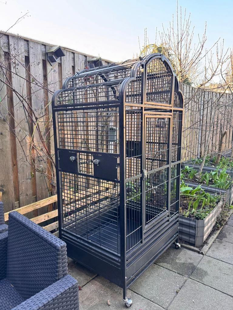 Nette vogelkooi, Ophalen, Gebruikt, Metaal, Vogelkooi