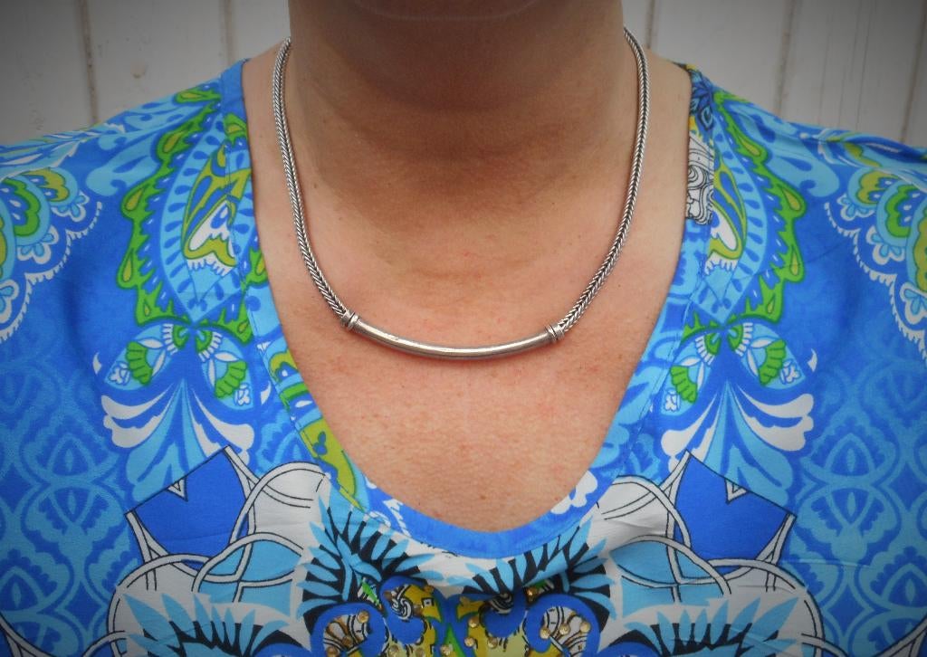 Zilveren vintage ketting vossenstaart nr.1757