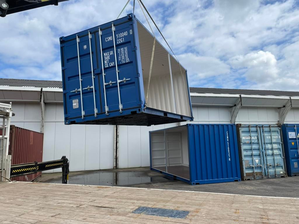 2 containers tegen elkaar open zijkant opslag bouw, Ophalen, Geen, Nieuw, Zelf