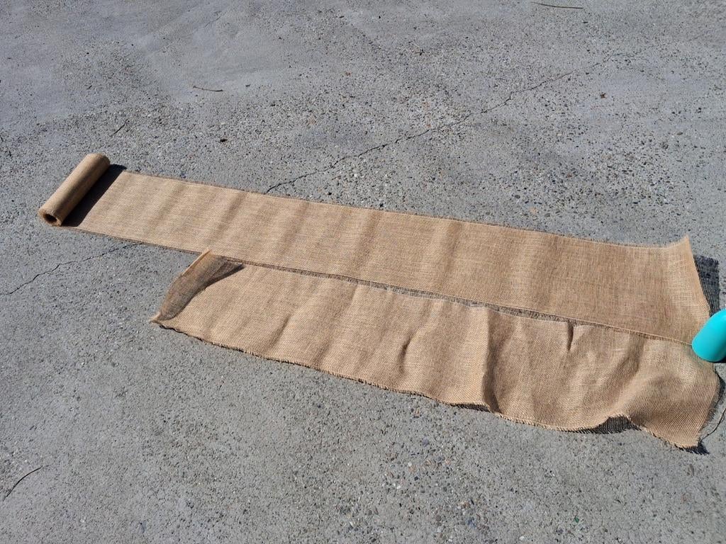 2 jute tafellopers, Ophalen of Verzenden, Gebruikt, Rechthoek