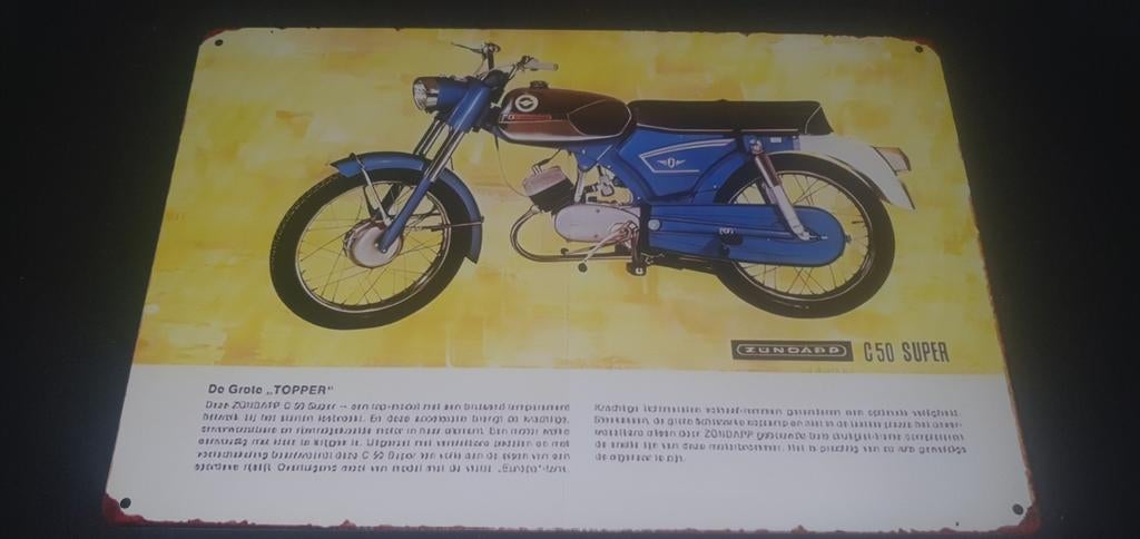 Wandbord perfect voor de liefhebber zundapp., Verzamelen, Ophalen of Verzenden, Reclamebord