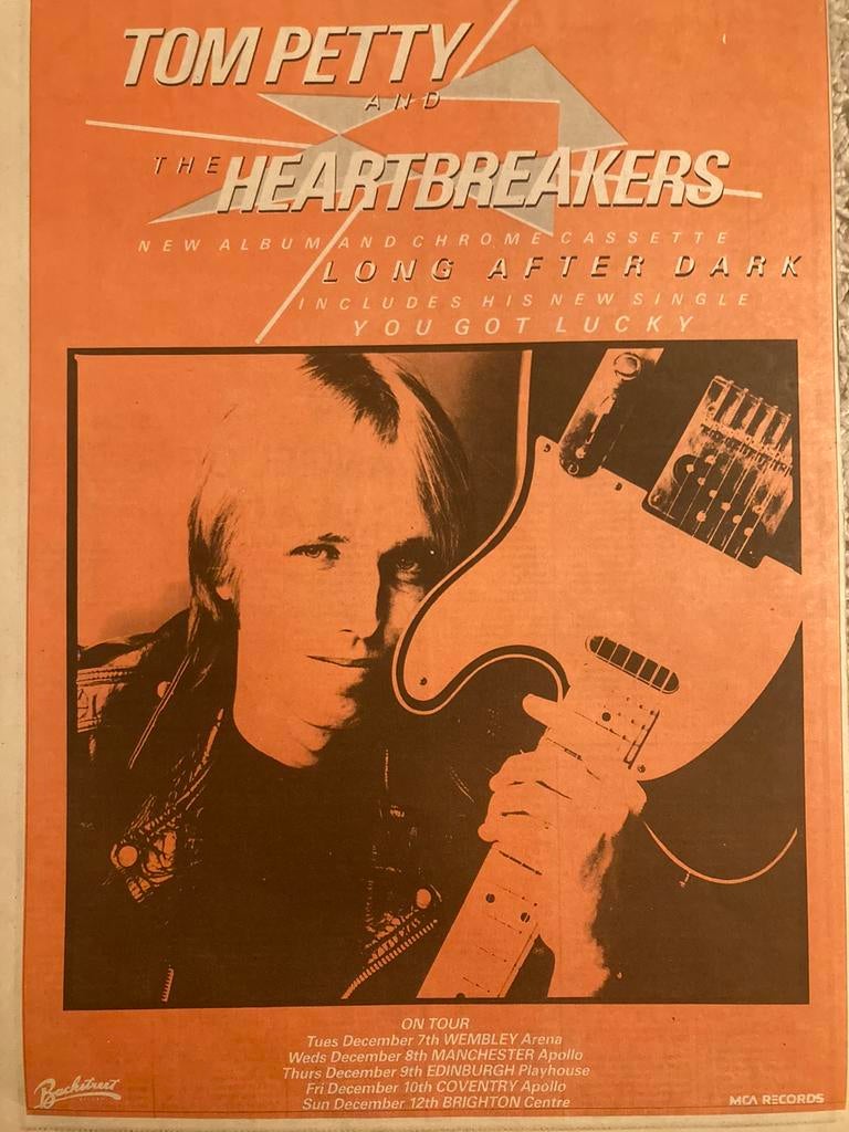 TOM PETTY Long After Dark A3 advertentie, Ophalen of Verzenden