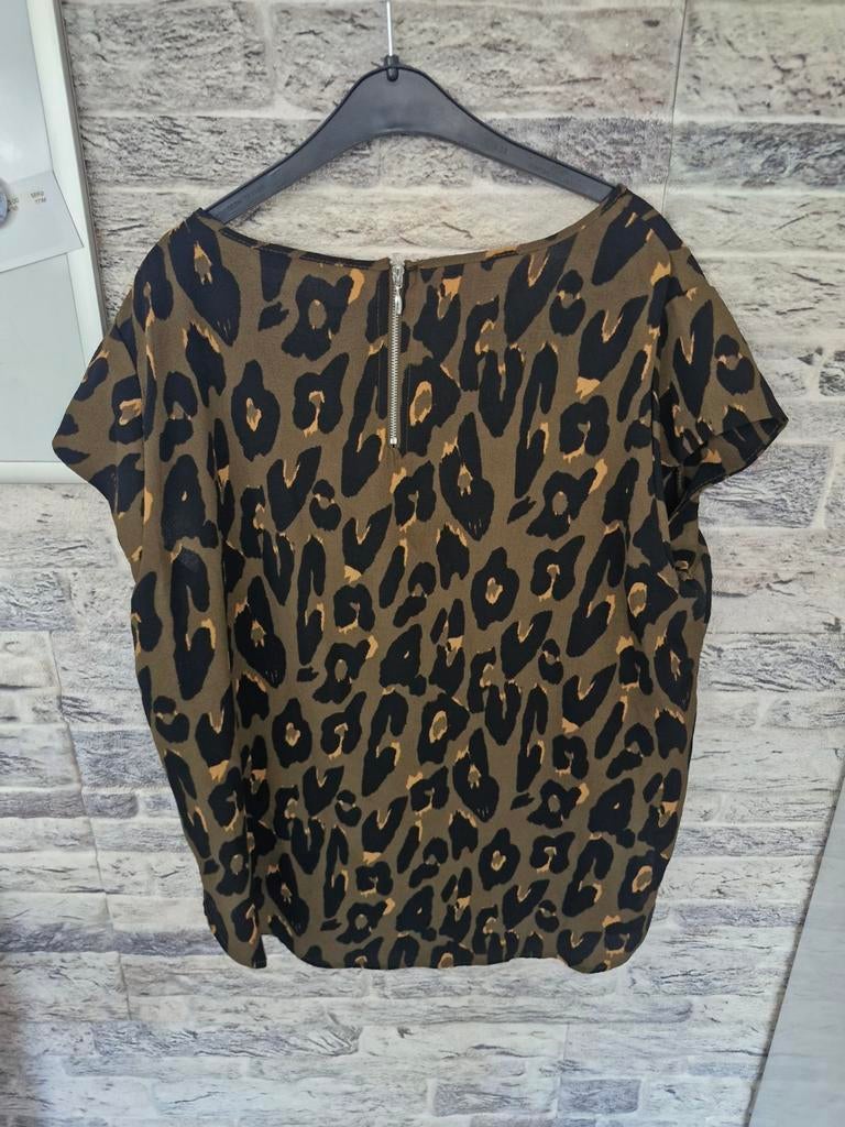 Groene panterprint blouse Maat 42, Kleding | Dames, Blouses en Tunieken, Only, Maat 42/44 (L), Onbekend, Ophalen of Verzenden