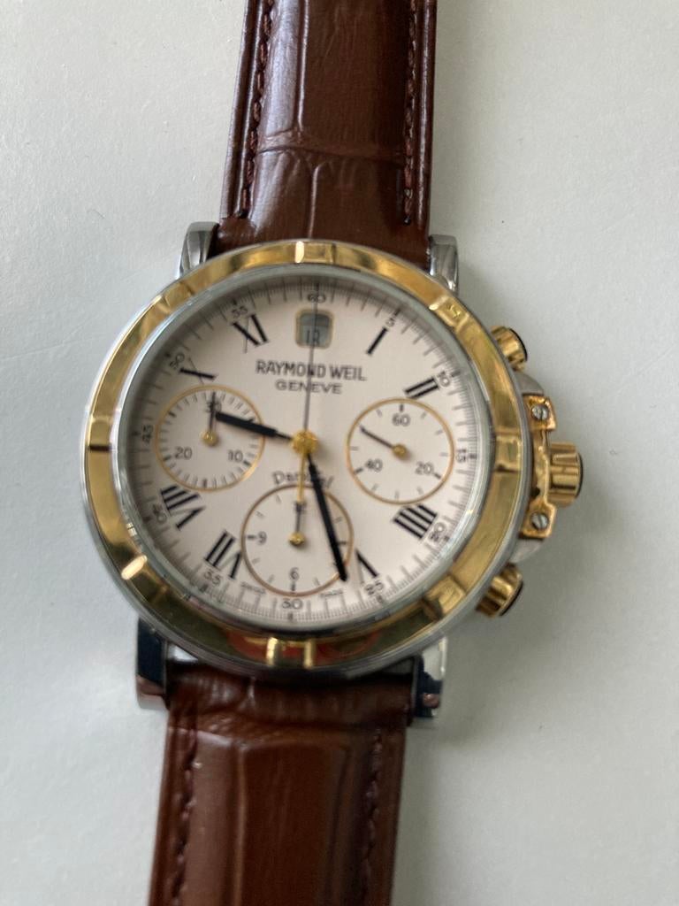Raymond Weil Parsifal Chronograph 7230, Sieraden, Tassen en Uiterlijk, Ophalen of Verzenden, Zo goed als nieuw, Staal, Overige merken