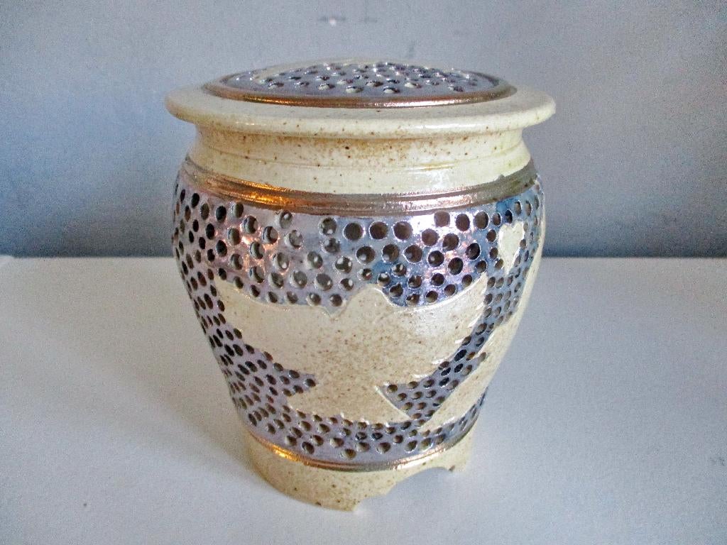 Devon pottery vase potpourri vaas pot of wierook dekselpot, Antiek en Kunst, Ophalen of Verzenden