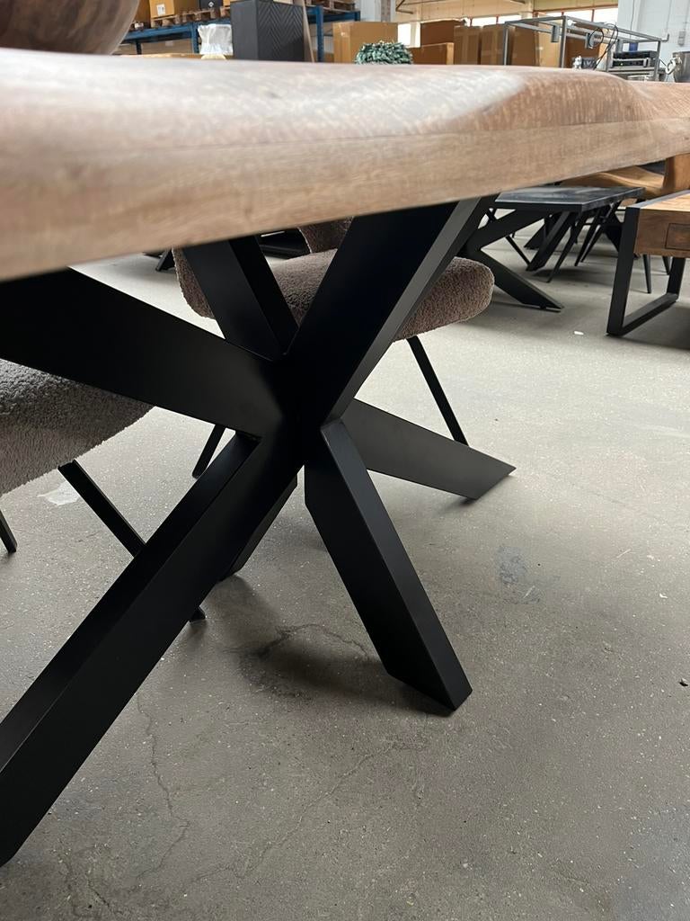 Magazijn leegverkoop boomstam salontafel mangohout matrix zw, Hout, Nieuw, Ophalen of Verzenden, Info@wkhome.nl