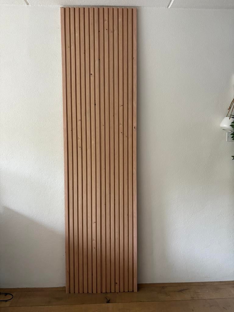Akoestisch houten wandpaneel / lattenwand, Ophalen, Zo goed als nieuw