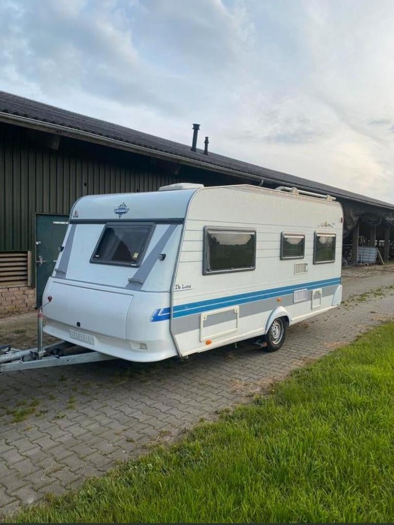Hobby 460 De Luxe met Frans bed en mover, Caravans en Kamperen, Mover, Rondzit, Hobby, Particulier
