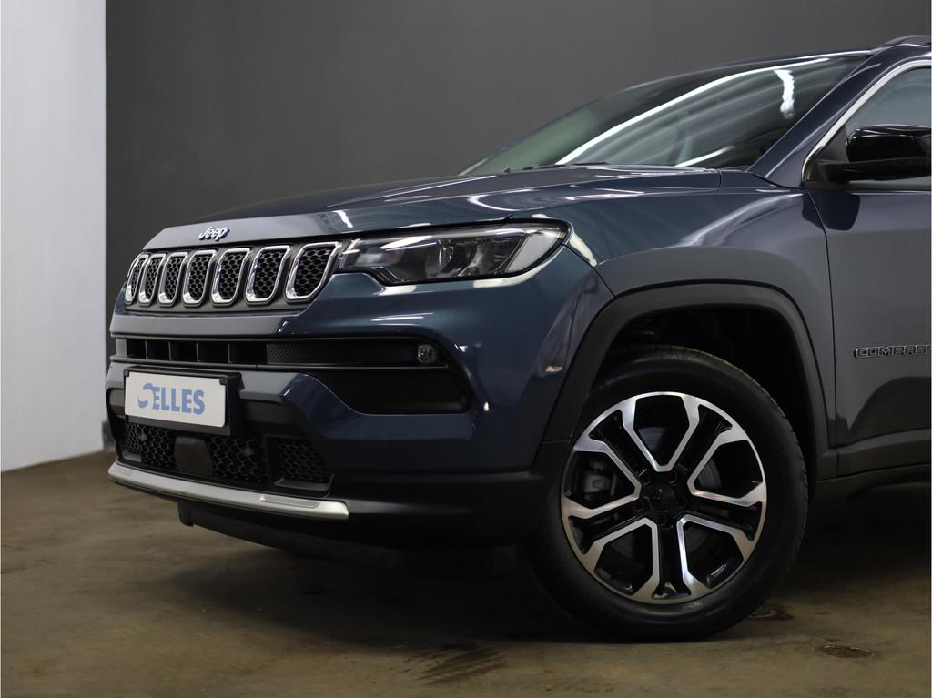 Jeep Compass 4xe 190 Plug-in Hybrid Electric Limited | Camer, Auto's, Jeep, Automaat, Blauw, Leder en Stof, Compass