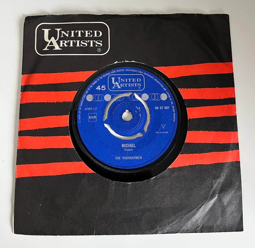 The Highwaymen Michael 7” vinyl single, Cd's en Dvd's, Verzenden, Zo goed als nieuw, Overige formaten