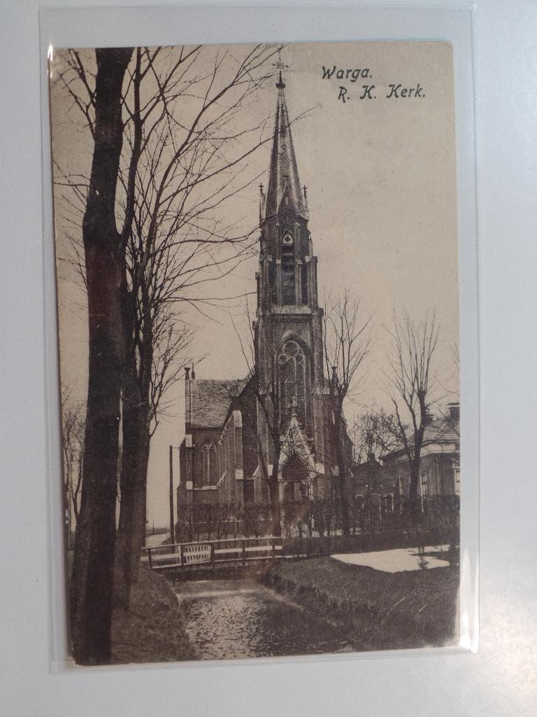 Warga  R K Kerk, Verzamelen, Ansichtkaarten | Nederland, Verzenden, 1940 tot 1960, Gelopen, Friesland
