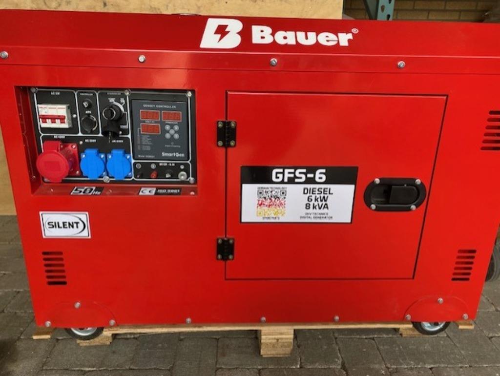Bauer GFS 6 diesel generator (NIEUW), Ophalen, Elektrisch startend, Dieselolie, Nieuw