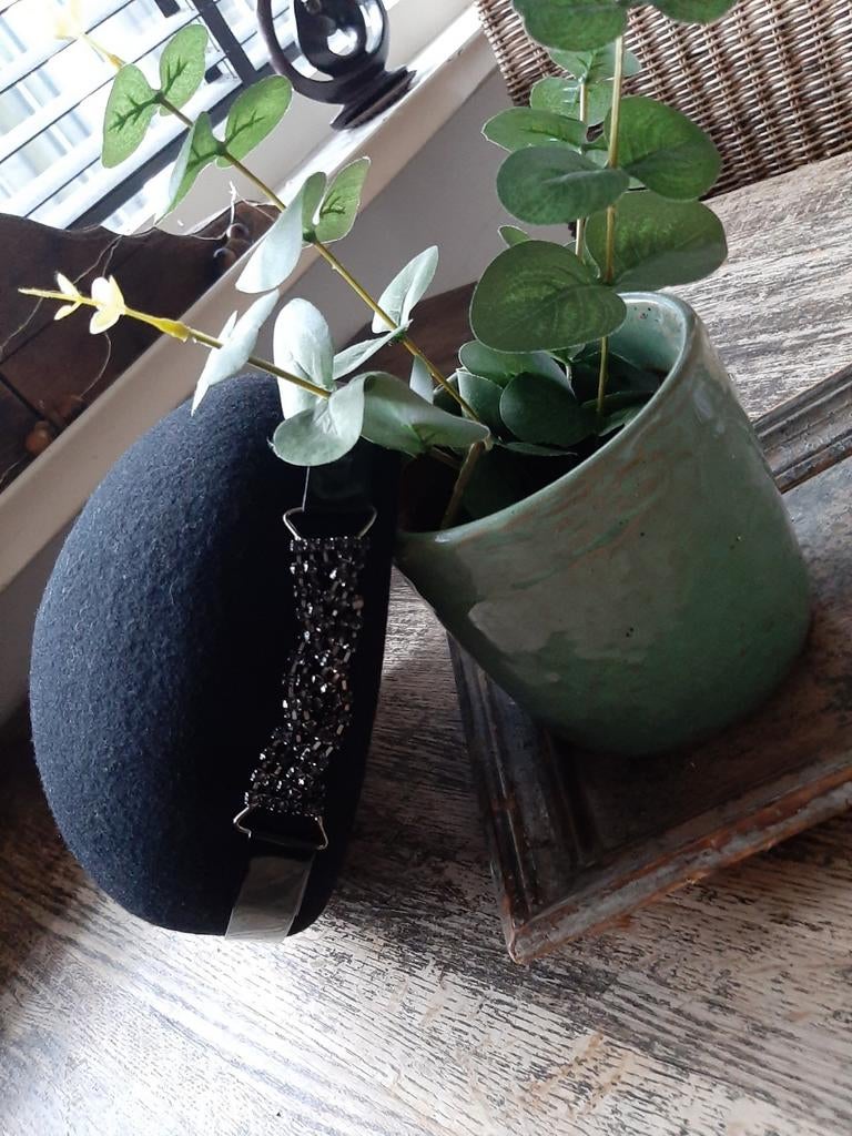 Zwart Dopje hoedje dop, Ophalen of Verzenden, Rond, Minder dan 25 cm, Minder dan 40 cm