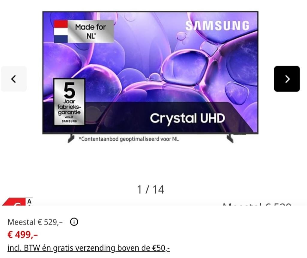 Smart Samsung tv 50inch, 50 Hz, Ophalen of Verzenden, Zo goed als nieuw, Samsung