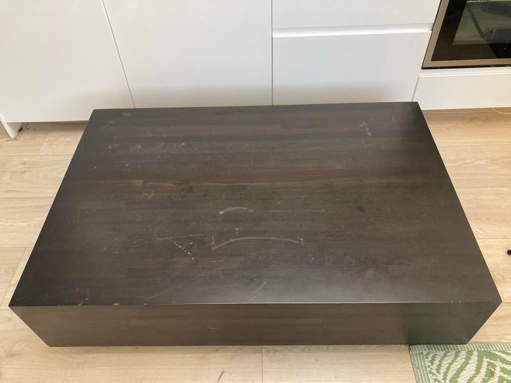 Linteloo Salontafel 120x80 - Henk Vos Design - Eikenhout, Huis en Inrichting, Tafels | Salontafels, Gebruikt, Minder dan 50 cm
