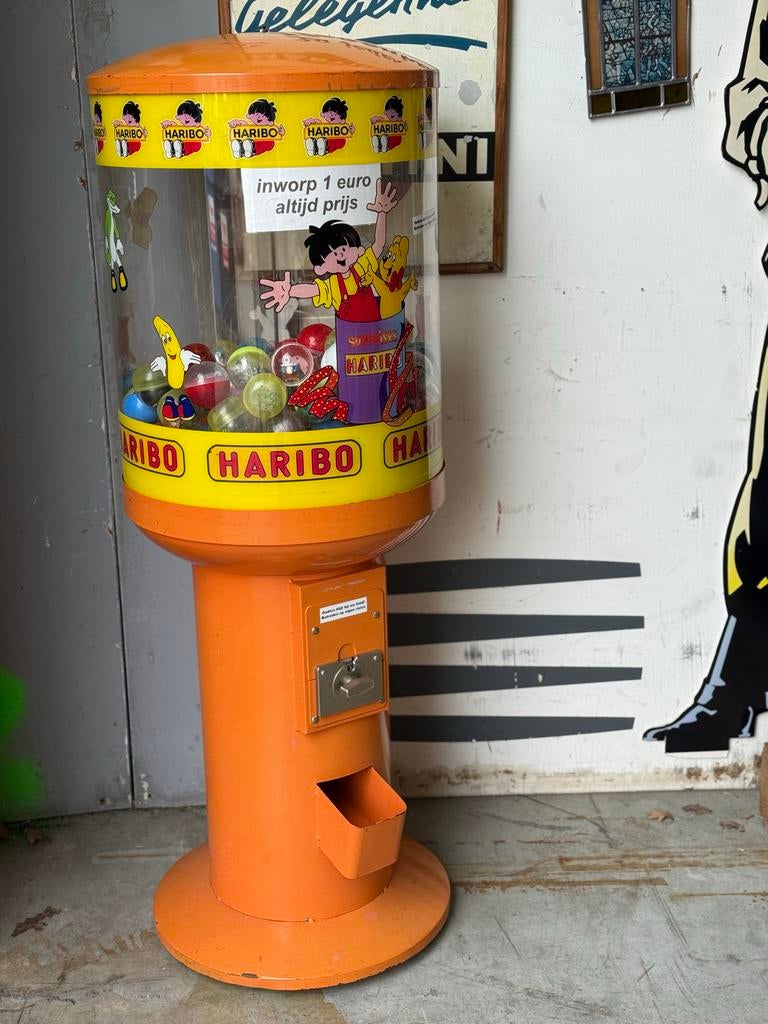 Haribo kauwgom - ballen automaat, Ophalen of Verzenden, Reclamebord