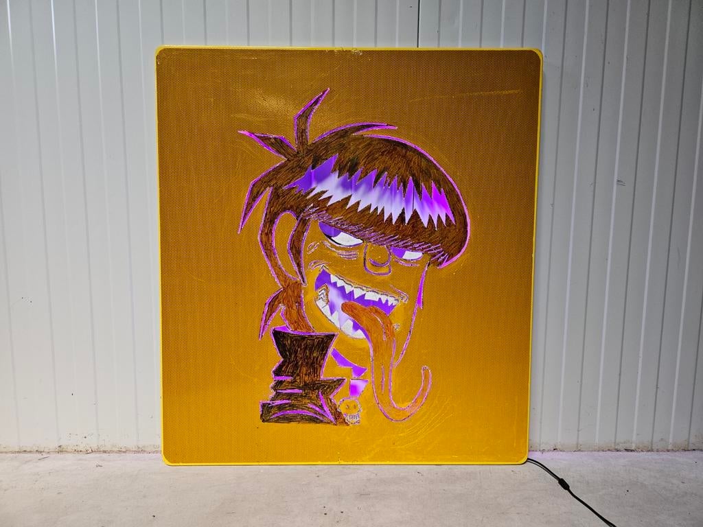Gorillaz kunstwerk XL, Ophalen