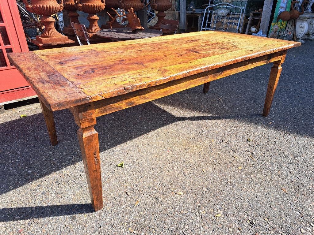 Echte antieke Franse boeren tafel 230 x 102 cm is zeer mooi, Antiek en Kunst, Antiek | Meubels | Tafels, Ophalen
