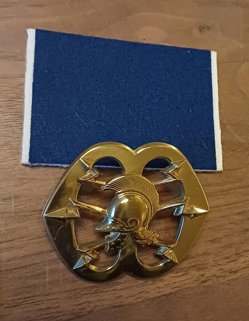 Baret Embleem Verbindingsdienst, Verzamelen, Militaria | Algemeen, Ophalen of Verzenden, Landmacht, Nederland, Embleem of Badge
