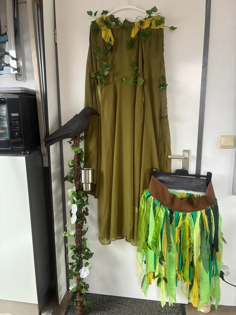 Kostuum 'bos elf' zelf gemaakt, maat 42/XL, Carnaval, Maat 42/44 (L), Ophalen of Verzenden, Kleding