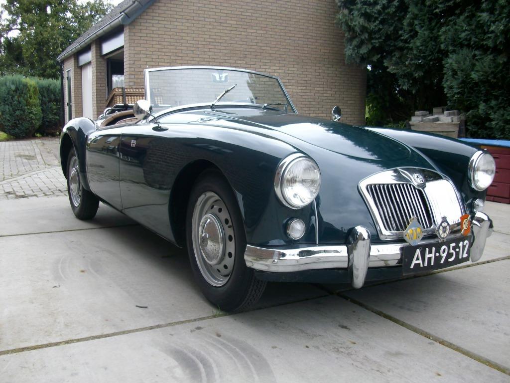 MG A 1.5 Cabriolet 1958 Groen  2 drs 0651376539, Auto's, MG, Beige, Cabriolet, Bedrijf, Handgeschakeld