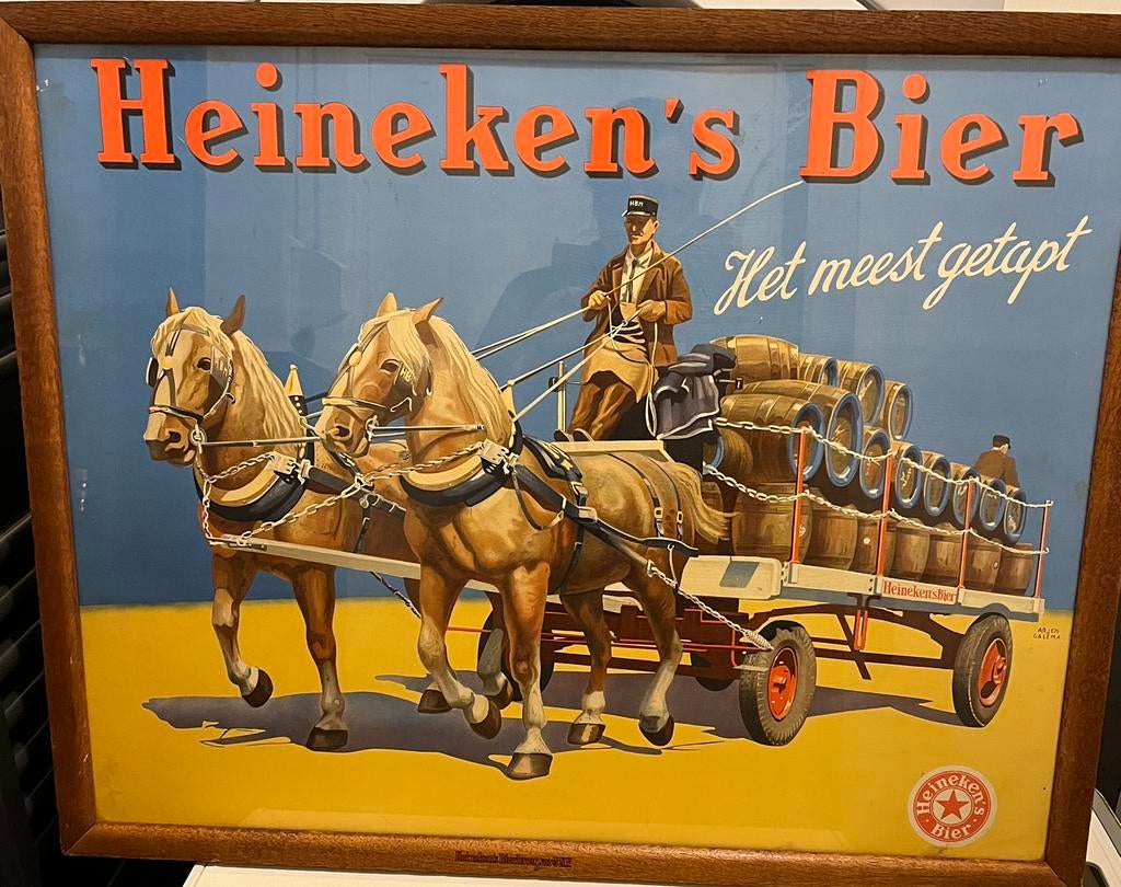 Heinekens afbeelding / foto / schilderij, Ophalen, Zo goed als nieuw, Overige typen