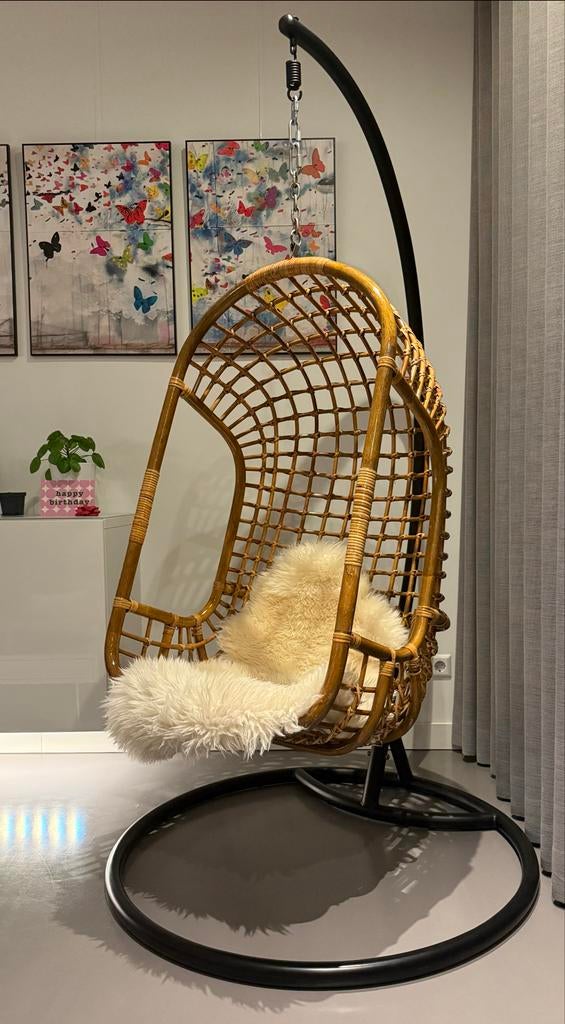 Mood Adventures Hangstoel - Zo goed als nieuw!, Huis en Inrichting, Stoelen, Ophalen, Bruin, Riet of Rotan, Zo goed als nieuw