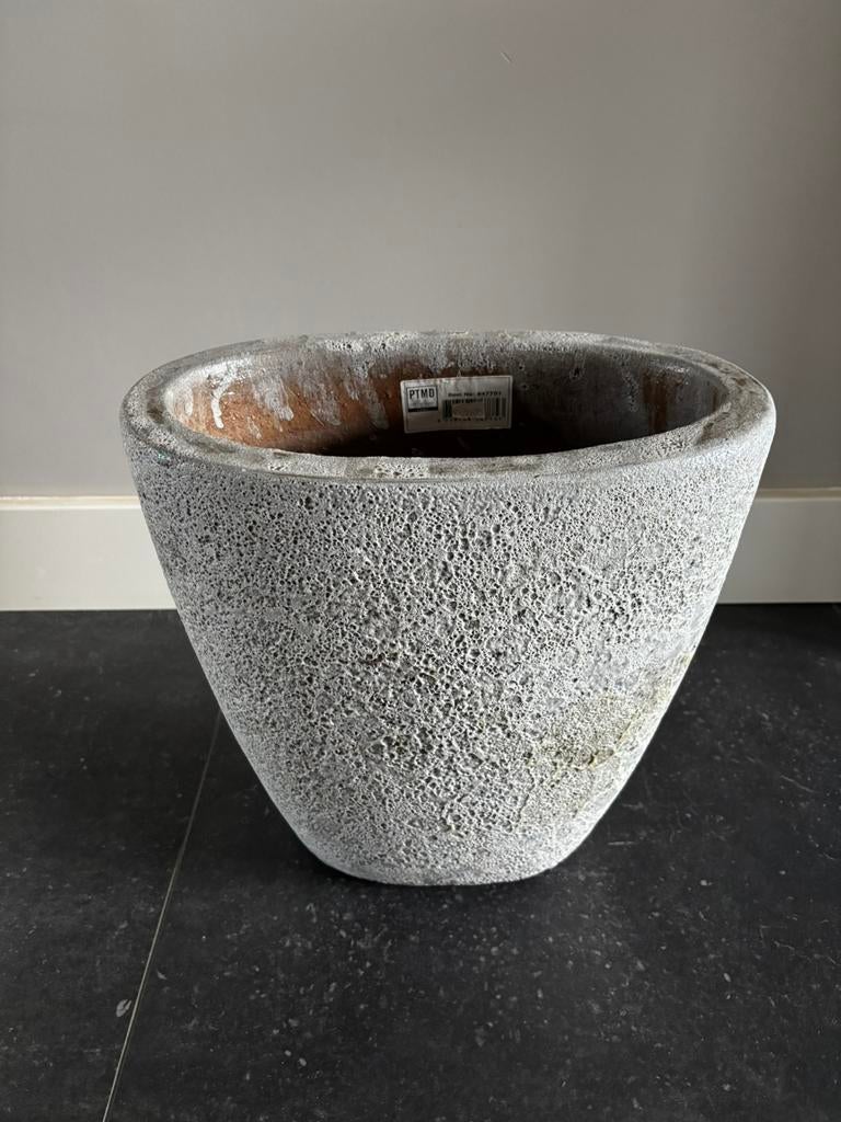 Bloempot PTMD, Steen, Overige kleuren, Ophalen of Verzenden, Zo goed als nieuw