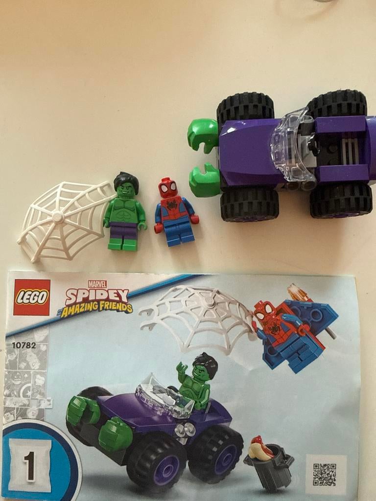 Lego Spidey and His Amazing Friends Hulk Auto 10782, Ophalen of Verzenden, Zo goed als nieuw, Complete set, Lego