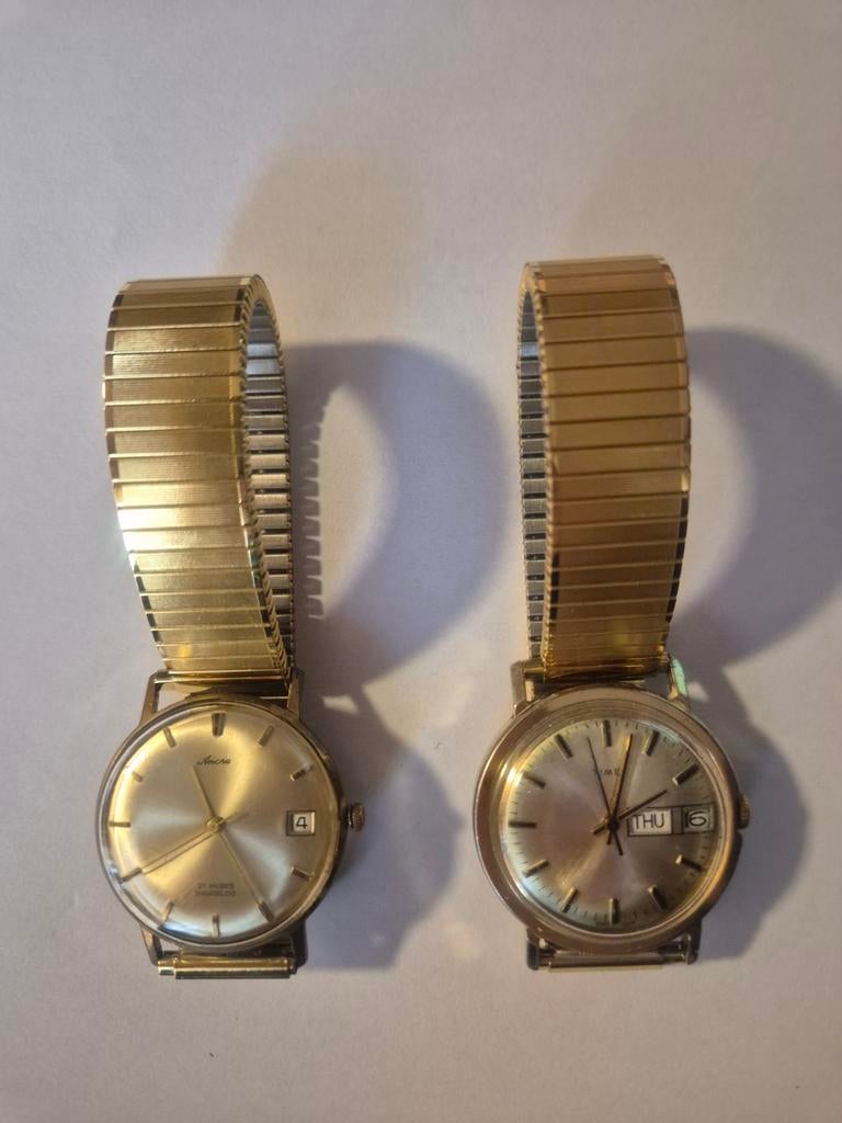 Horloge Timex en Ancre, Ophalen of Verzenden, Overige materialen