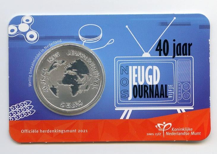 coincard 40 jaar Jeugdjournaal, Ophalen of Verzenden, Nederland, Munten