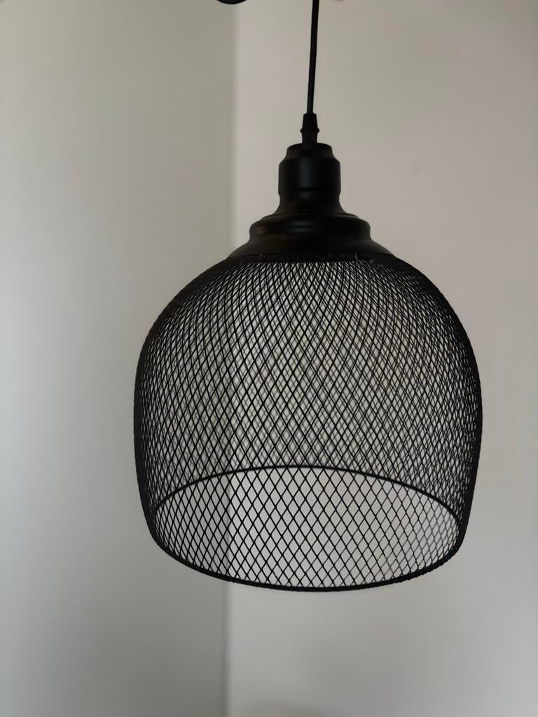 Lucide Mesh Hanglamp Zwart, Ophalen, Zo goed als nieuw, Metaal, Minder dan 50 cm