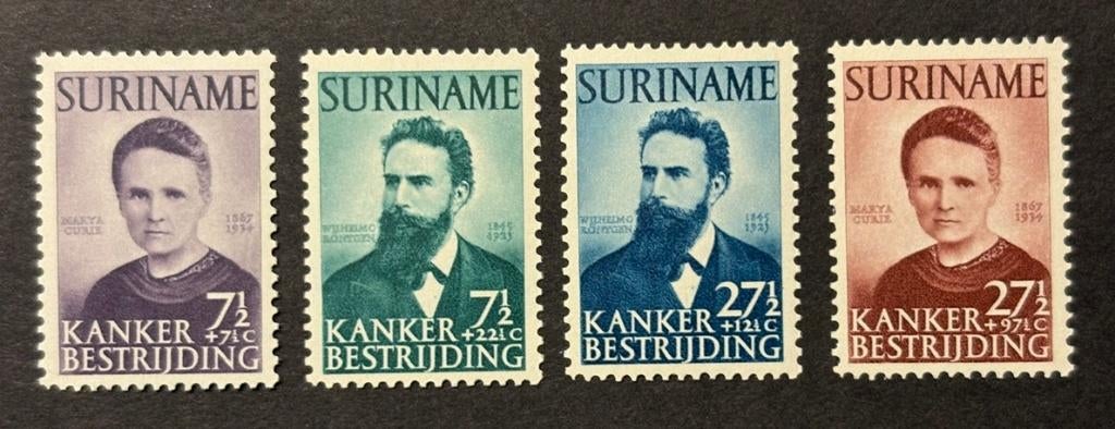 SURINAME Curie en Röntgen NVPH 280-283 postfris, Verzenden, Postfris